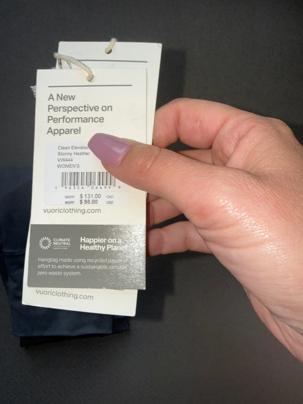 Vuori High-Rise Leggings in Washed Gray Size xs - Picture 5 of 5